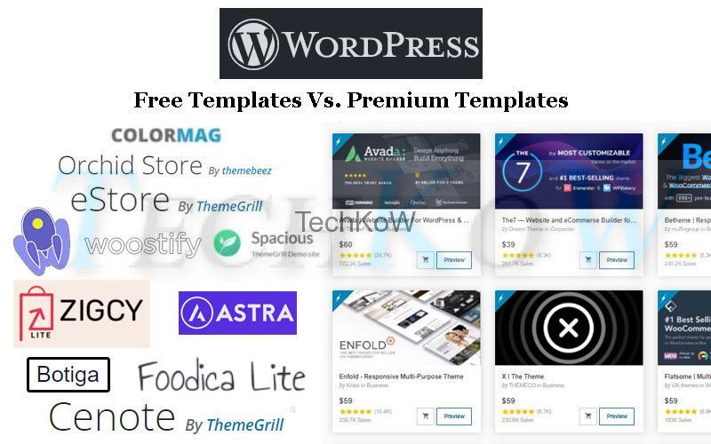 Top 10 WordPress Premium Templates TechKoW